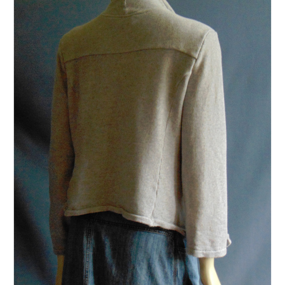 Anthro Postmark Gray Sweatshirt High Low Jacket M - Picture 5 of 6
